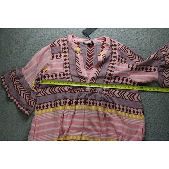 New Devotion Twins Ella Dress Medium Pink Yellow Multicolor Tunic Pullover - Picture 7 of 8